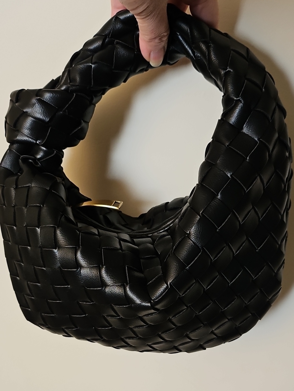 Woven Mini Jodi Style Bag - Black